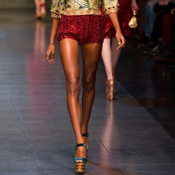 Dolce & Gabbana Shoes - Dolce & Gabbana Fall 2013 Wooden Velvet Platform 6